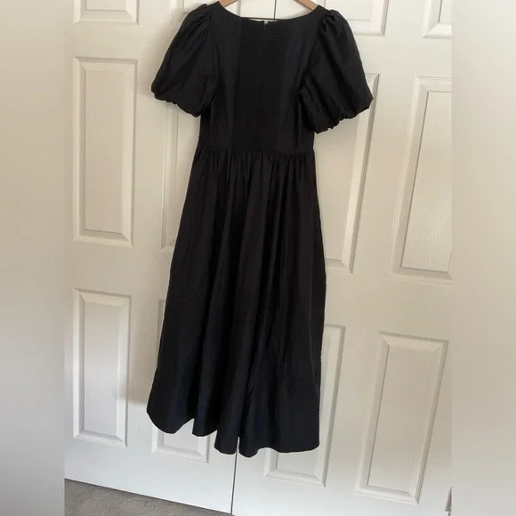 Reformation Everlyn Puff Sleeve Stretch Organic Cotton Maxi Dress - Picture 6 of 7